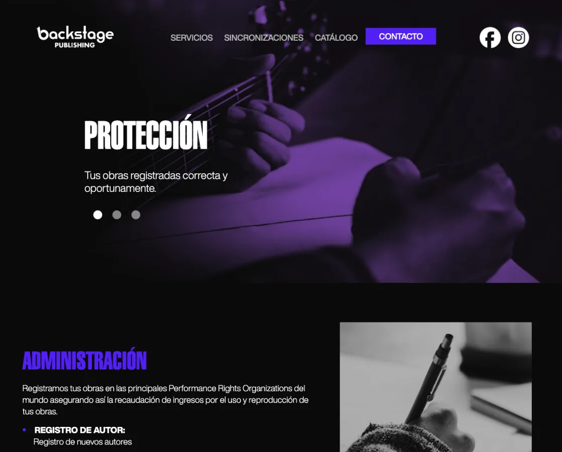 Backstage Publishing: Administración editorial musical