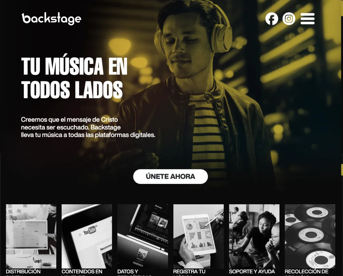 Backstage Música: Plataforma de distribución musical