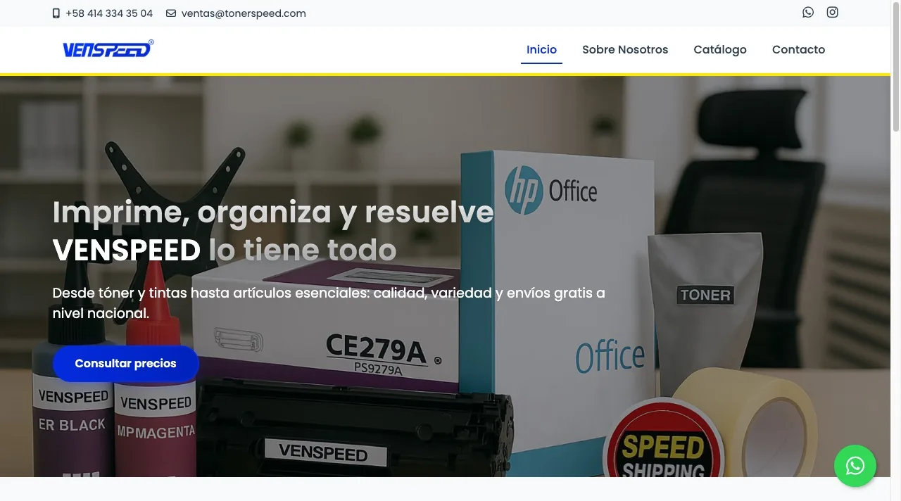TonerSpeed: Tienda de consumibles de impresión